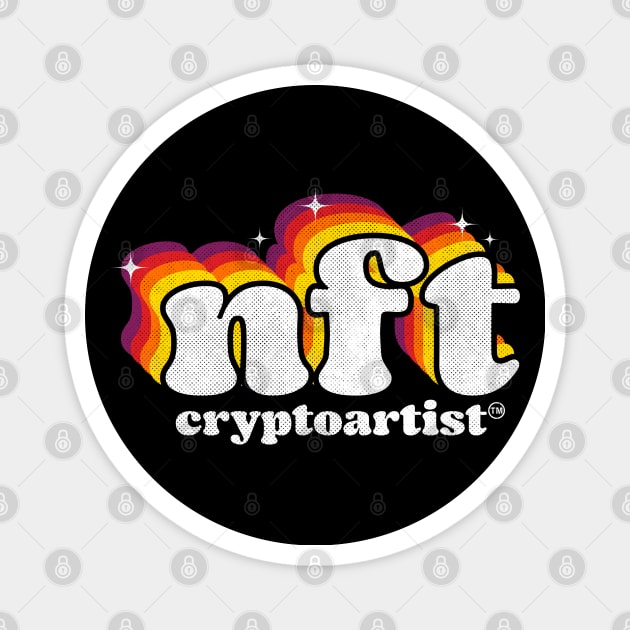 NFT Cryptoartist 80s vibes Magnet by opippi